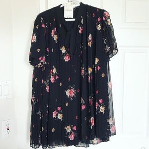 Zara Pleated Floral Dress